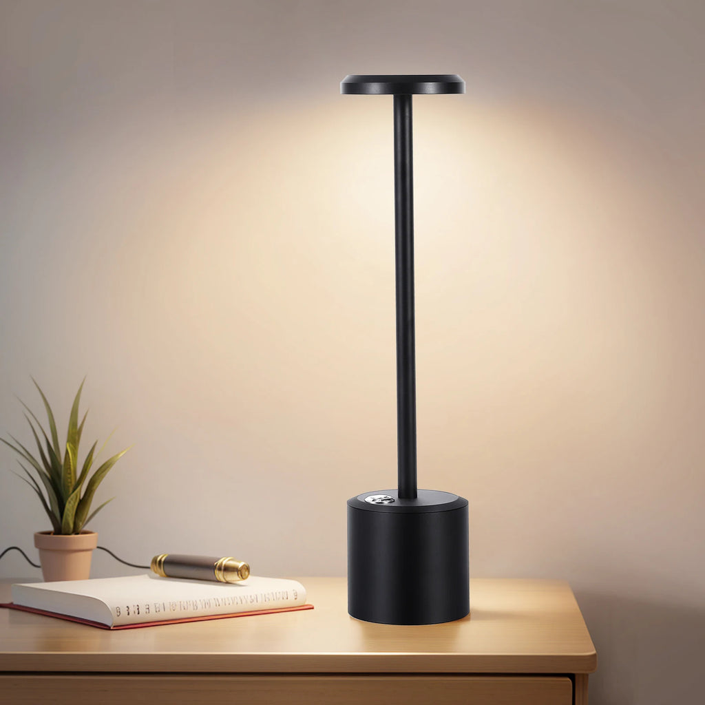 Rechargeable LED Wireless Touch Desk Lamps Set of 2, 5000mAh Battery Operated Lamp, 3 Color Modes, Stepless Dimming, Desk Lamp