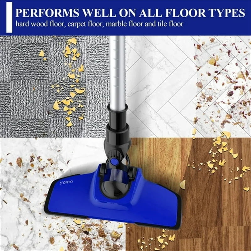 Yoma N3 Ultra-Light Cordless Vacuum 17KPA Up to 40 Mins Runtime 6-in-1 Stick Vacuum Cleaner for Carpet Hard Floor Pet Hair, Blue