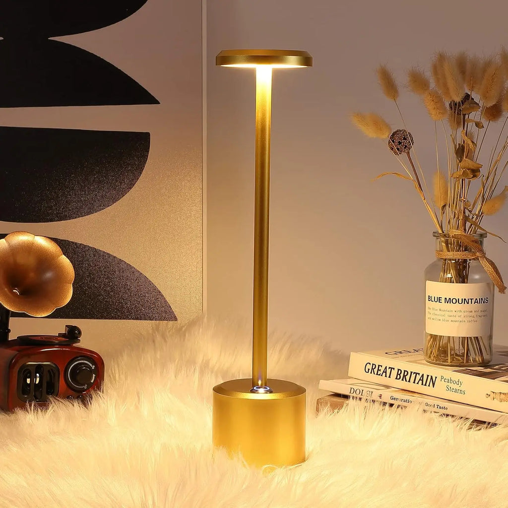 Rechargeable LED Wireless Touch Desk Lamps Set of 2, 5000mAh Battery Operated Lamp, 3 Color Modes, Stepless Dimming, Desk Lamp