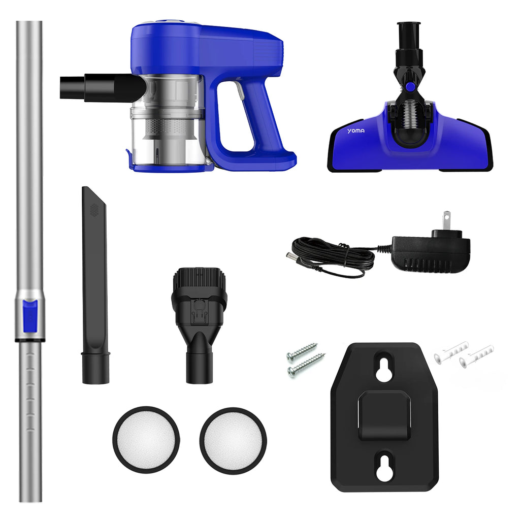 Yoma N3 Ultra-Light Cordless Vacuum 17KPA Up to 40 Mins Runtime 6-in-1 Stick Vacuum Cleaner for Carpet Hard Floor Pet Hair, Blue